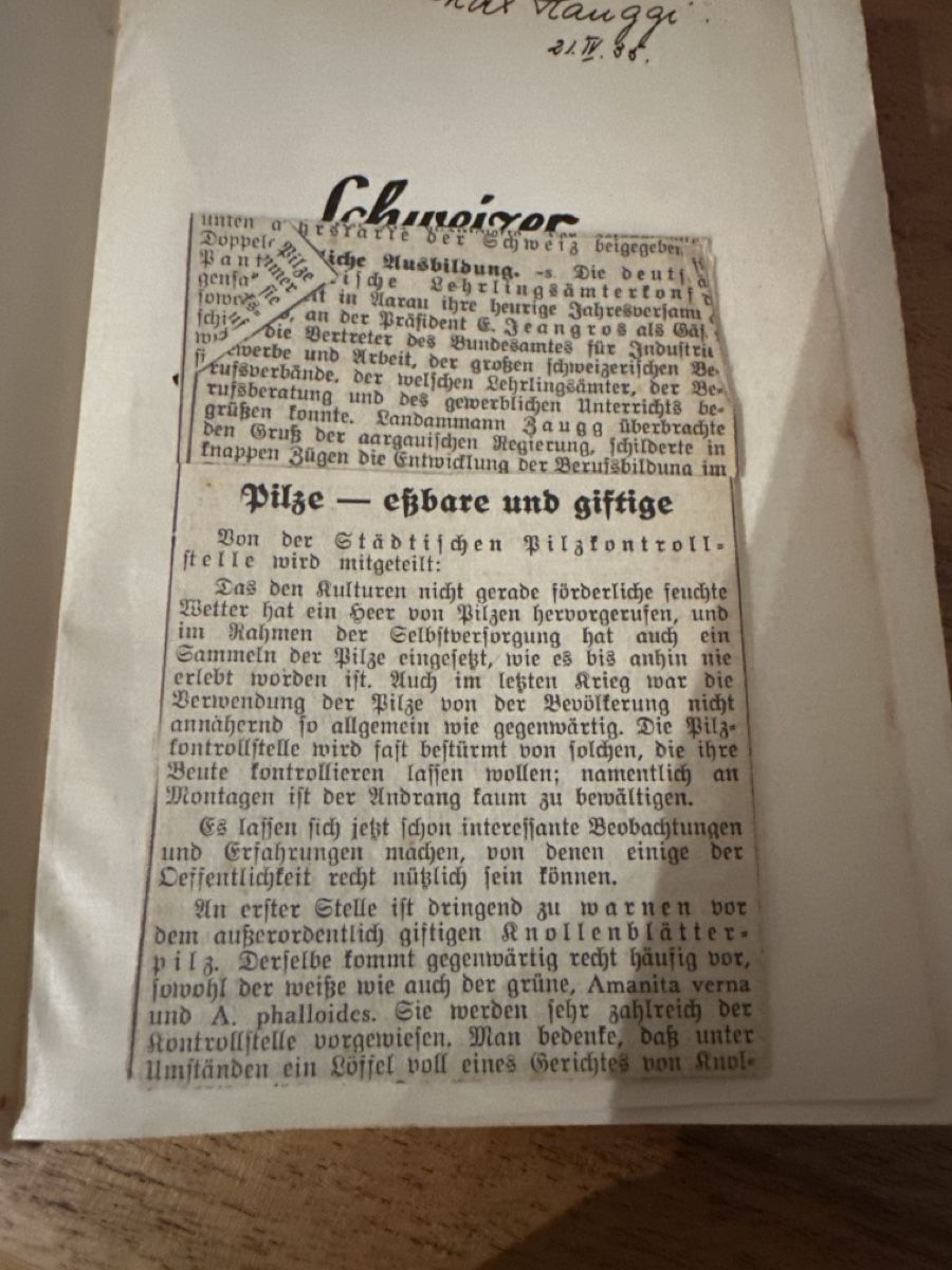 Livres: Schweizer Pilze E. Habersaat – D'occasion à S. Antonino par Swissbutler 1