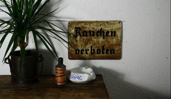 Insegne: Blechschild "Rauchen verboten" – Usato da Birrwil venduto da brandschatz_birrwil 2