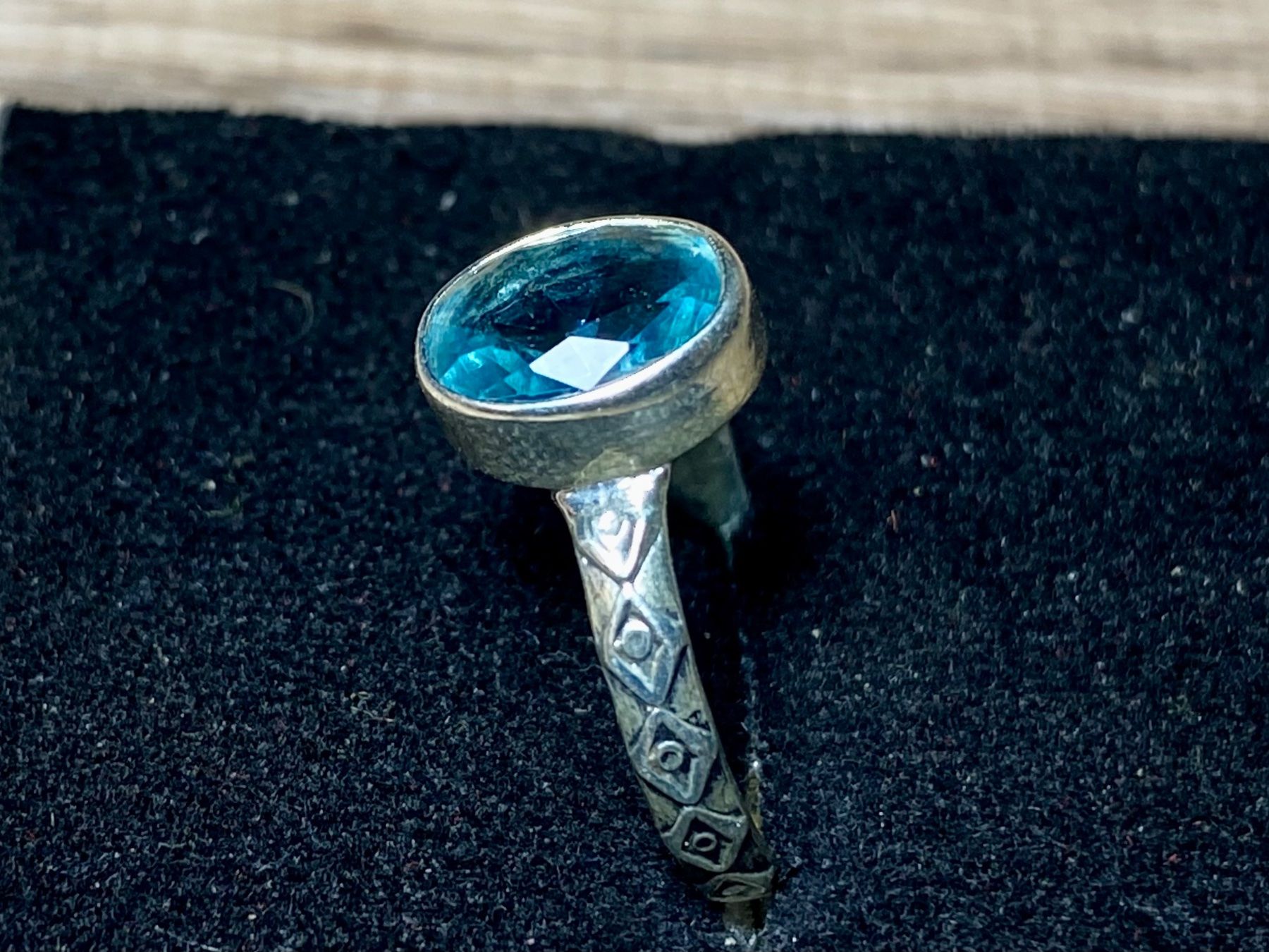 Anelli: 925 Silber Ring - natürlicher Blautopas – Nuovo e nell'imballaggio originale da Laax venduto da Kiki_Kingdom3 1