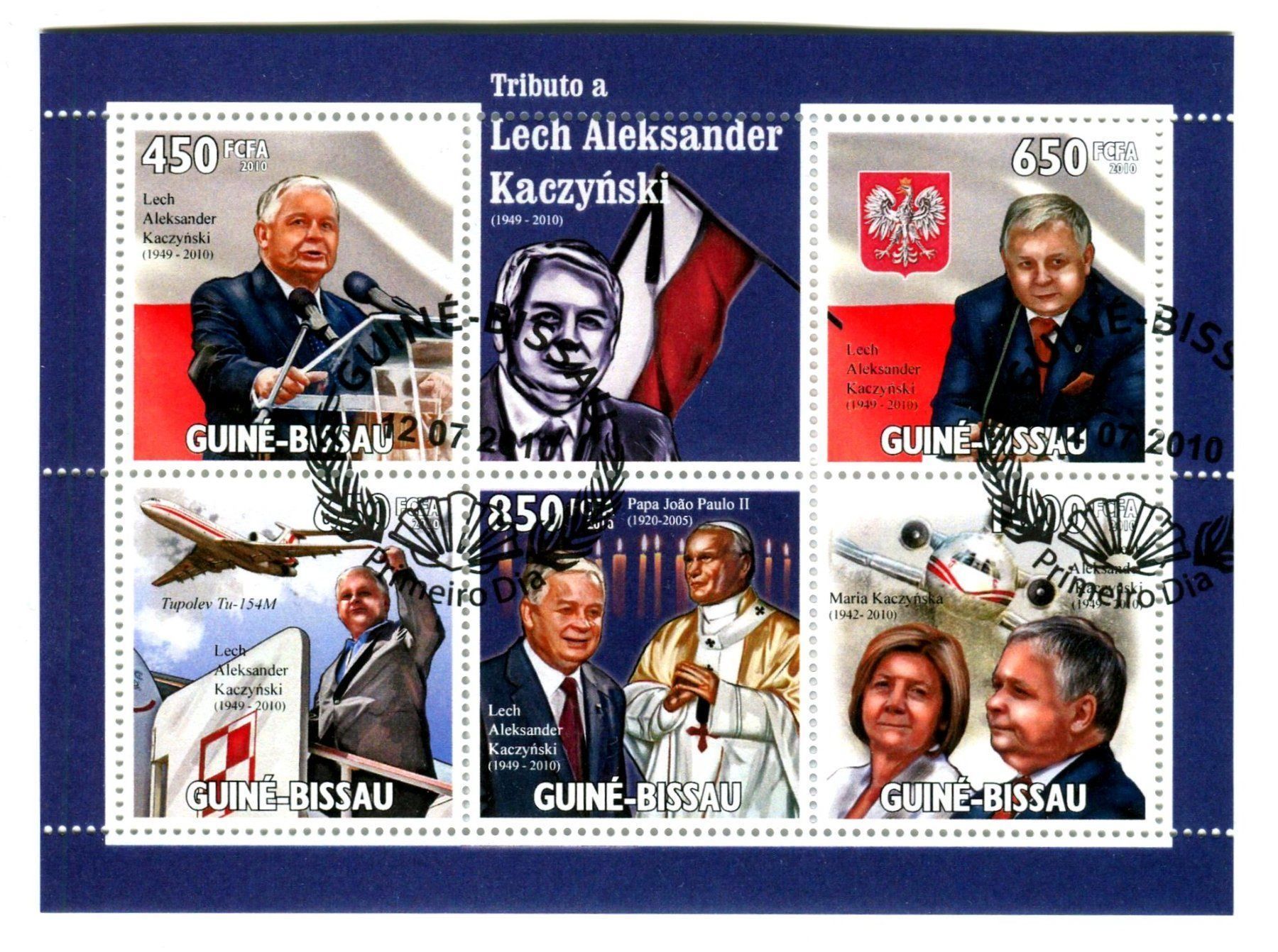 Tutti i francobolli: Block Lech Aleksander Kaczyński. Guinea – Nuovo e nell'imballaggio originale da Basel venduto da Butsch5
