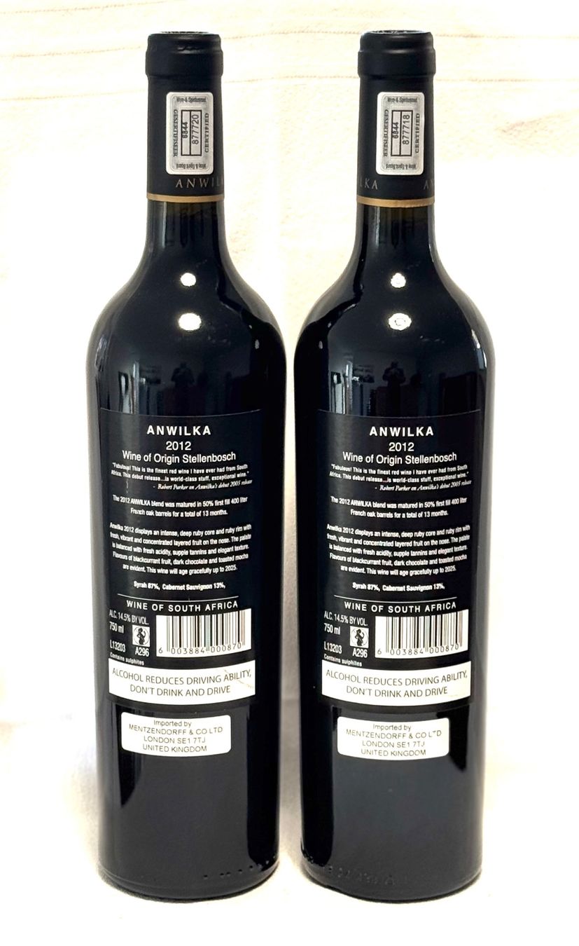 Vino: 2x0.75 Lt -  ANWILKA - STELLENBOSCH 2012 – Nuovo e nell'imballaggio originale da Sils/Segl Baselgia venduto da myCantina 3