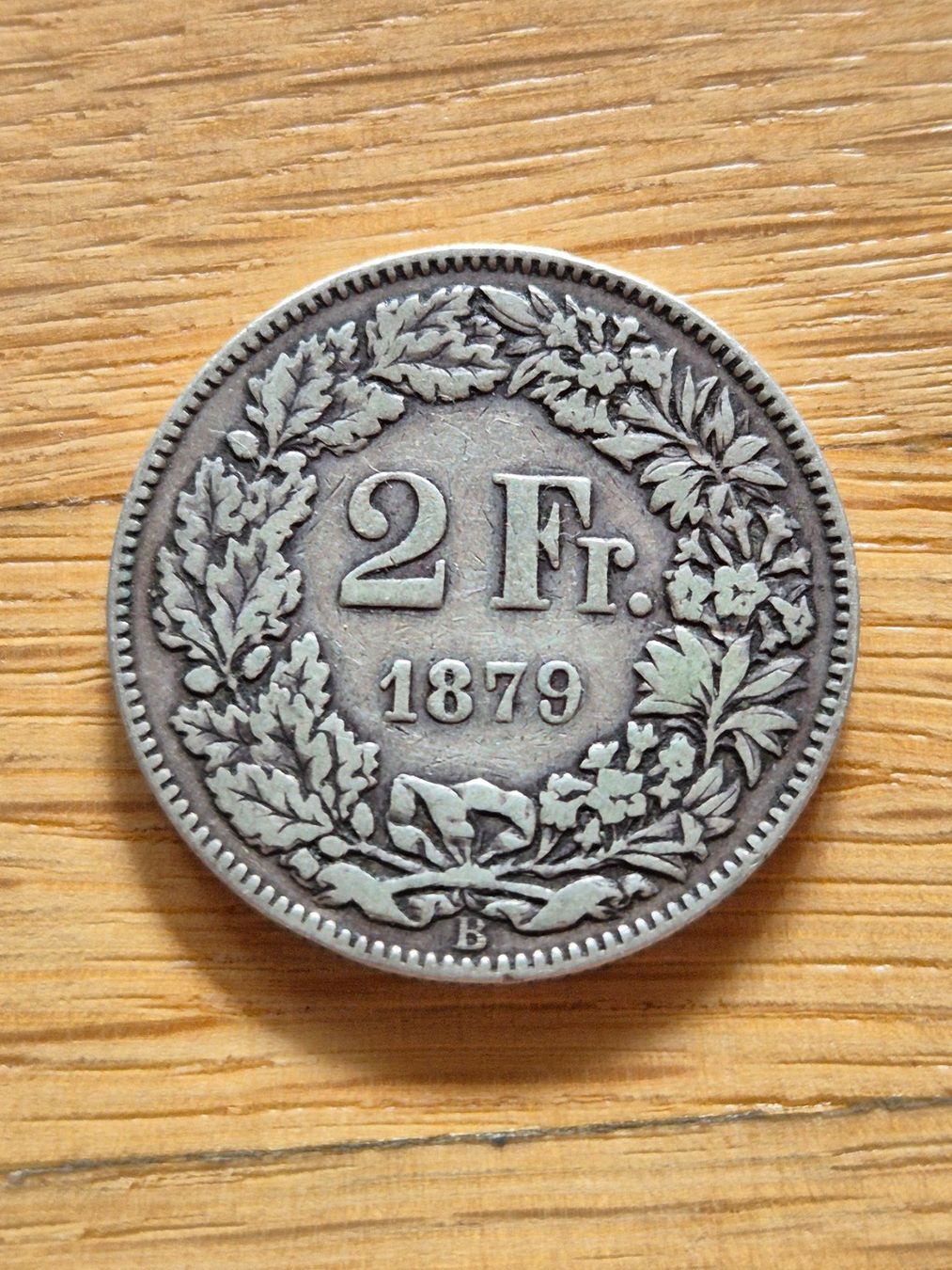Alle Münzen: 2 Franken 1879 - Silber - selten! – Gebraucht aus Mels von Goldenfalcon