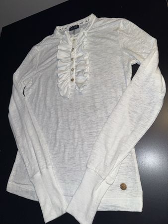 AJ Armani Jeans Shirt Gr. XS mit Rüschen - Neuwertig