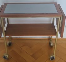 Vintage Teak Bar Cart/Serving Trolley - Mid-Century Style!