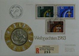 Numisbrief Weihnachten 1983 Silbermünze 900.0