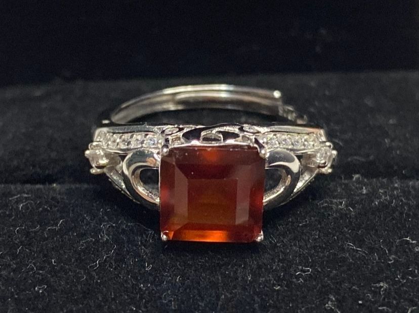 Anelli: Echter Granat Ring Grösse verstellbar 925 Silber – Nuovo (secondo la descrizione) da St. Gallen venduto da GIULESGG 4