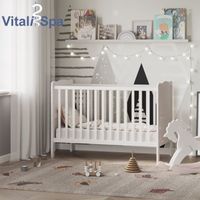 Kinderbett 120x60cm Babybett TOBI - Weiss - Baby