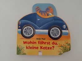 Buch mit Figur: Wohin fährst Du kleine Katze
