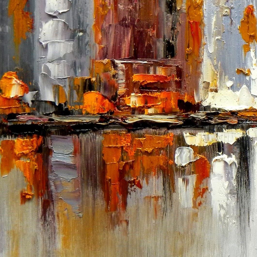 Reproduktionen & Neuware: Abstrakt New York Skyline im Herbst – Neu (gemäss Beschreibung) aus Larnaca von KunstDepot24 2