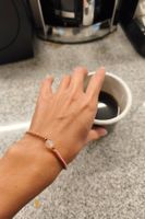 Bracelet fait main en quartz rose