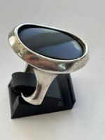 Schöner Vintage Onyx Silberring 800er