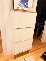 Schuhschrank Weiss Holz 3 Klappen