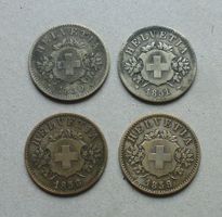 Lot ++ 20 Rappen 1850/1851/1858/1859