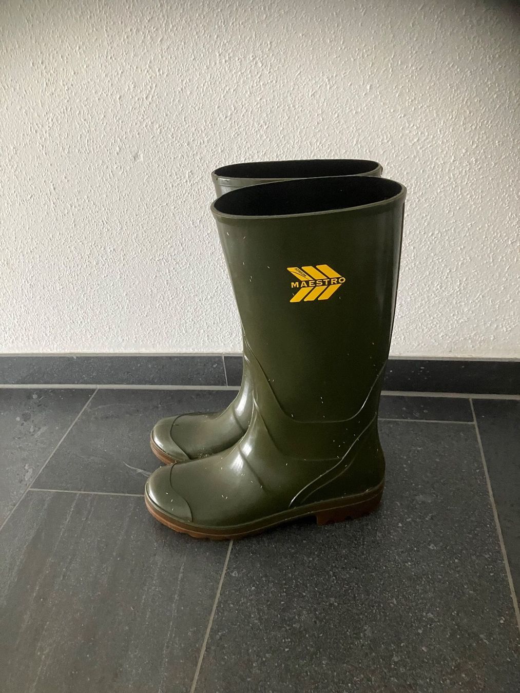 Scarpe da uomo: Arbeitskleidung Stall Stiefel Gr.43 – Usato da Bettwiesen venduto da Zustand57 1