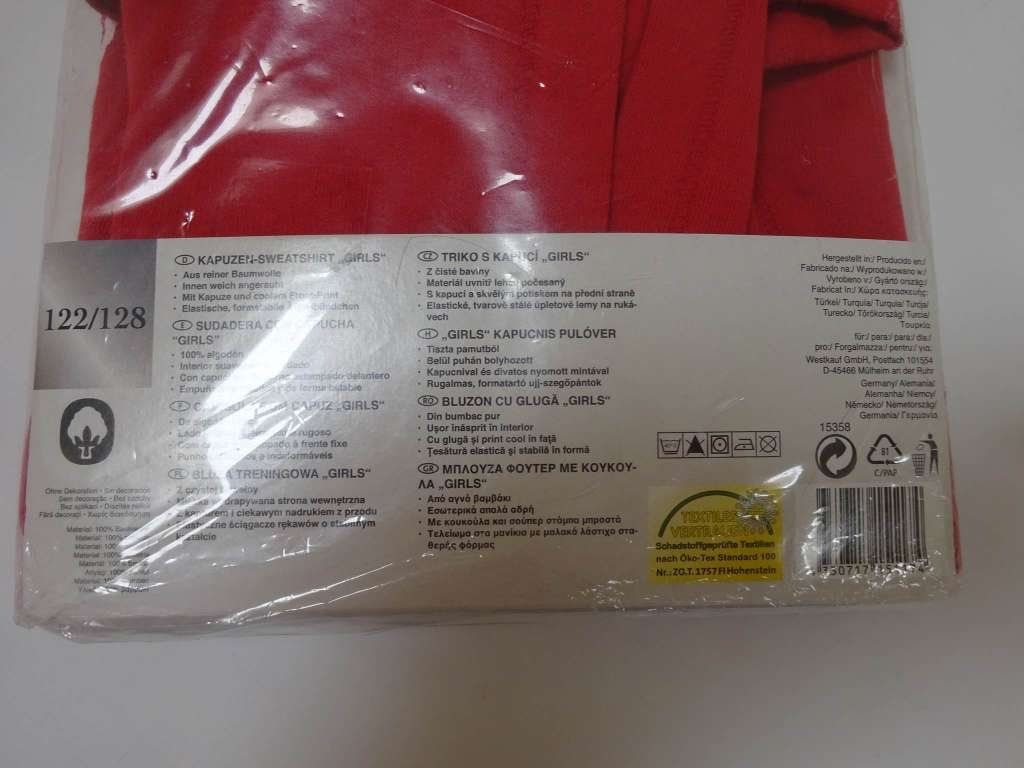 Pullover & Sweatshirts: Gr. 122/128: Neuer Kinder Kapuzenpullover - rot - Baumwolle – Neu (gemäss Beschreibung) aus Zofingen von Justizia_01 2