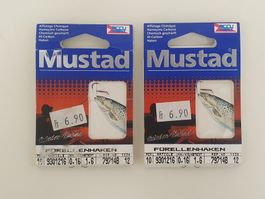Angelhaken MUSTAD gebunden, Gr. 12 / 0.16 - Schnäppchen!