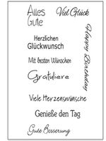 Silikonstempel Nr.733, Texte, Glückwunsch