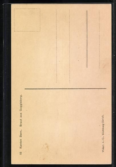 Cartoline postali: AK Braut aus Guggisberg, Kanton Bern – Usato da Berlin venduto da bartko-reher 1