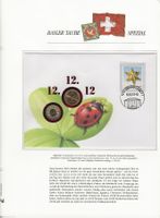 Numisbrief 2+10 Rappen vergoldet 12.12.12. Auflage nur 1500