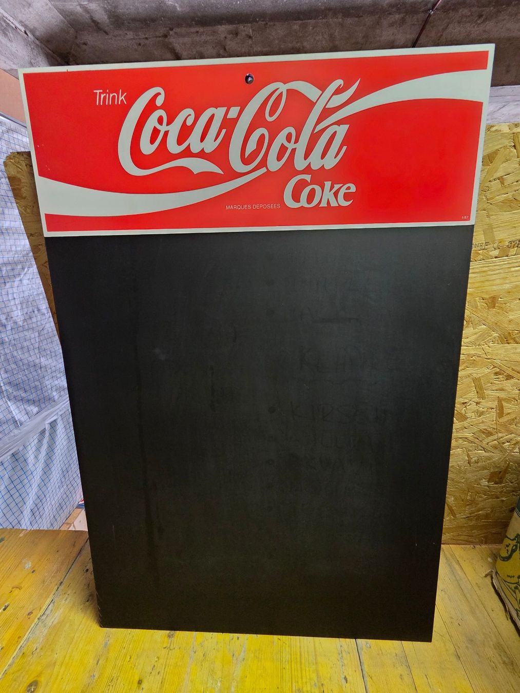 Coca-Cola Insegne: Coca-Cola Menu Tafel Wandtafel Vintage – Usato da Mollis venduto da Cadillac58 1