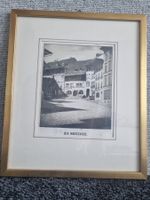 Antike Grafik "Die Hohecasse", gerahmt. Eduard Fink
