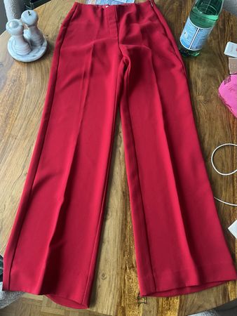 Mango straight stoff hosen pants anzug