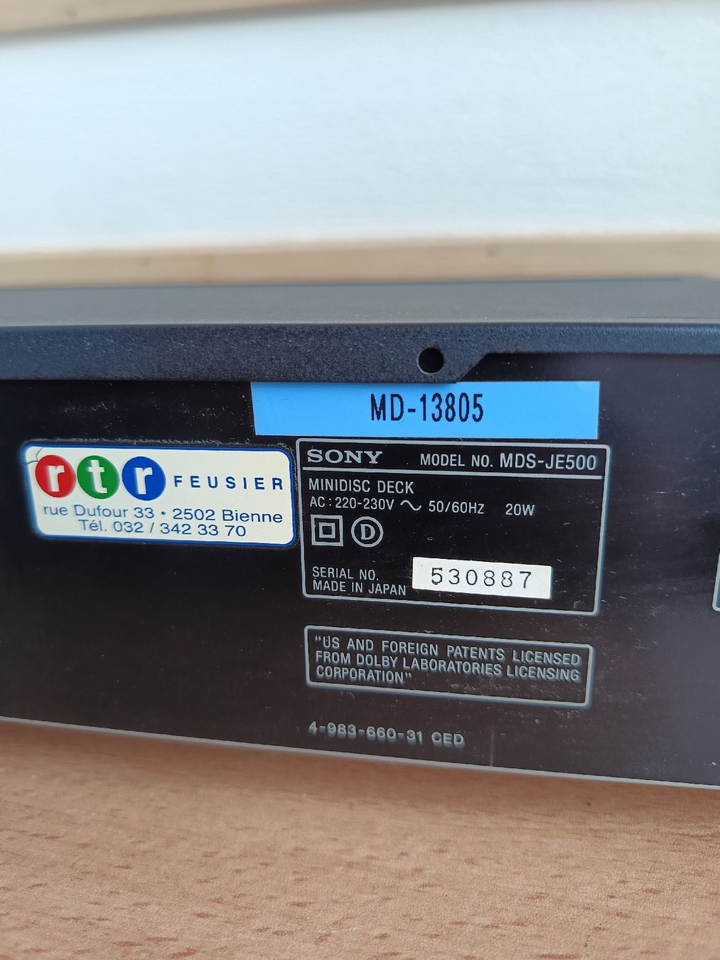 Sony Sistemi audio & multimediali: Minidisk Player Sony MDS – Usato da Steffisburg venduto da zulg03 5
