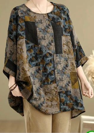 edle/stylische Bluse/Tunika, beige, L/XL