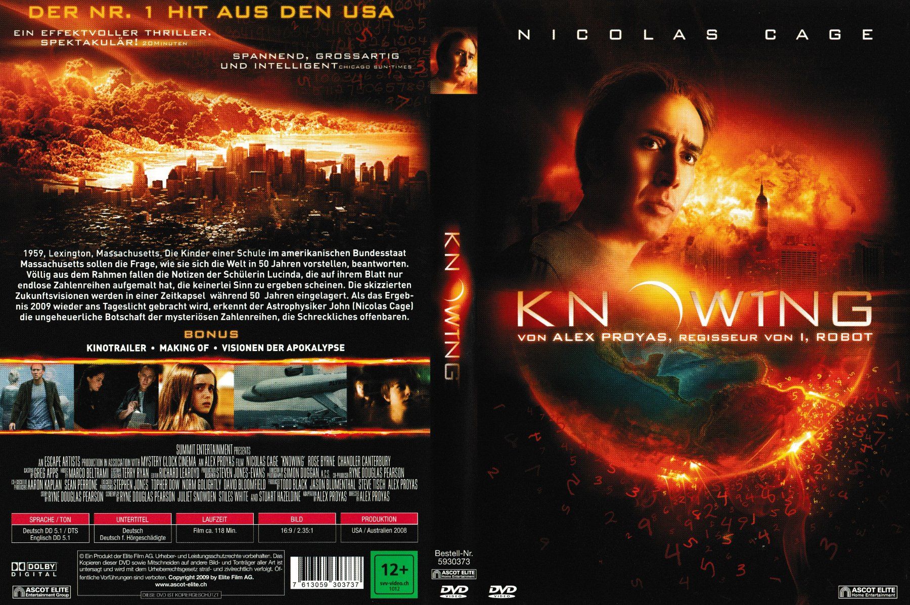 Tous les DVDs: DVD - Knowing – D'occasion à Langnau am Albis par MediaRescuerKeLoX