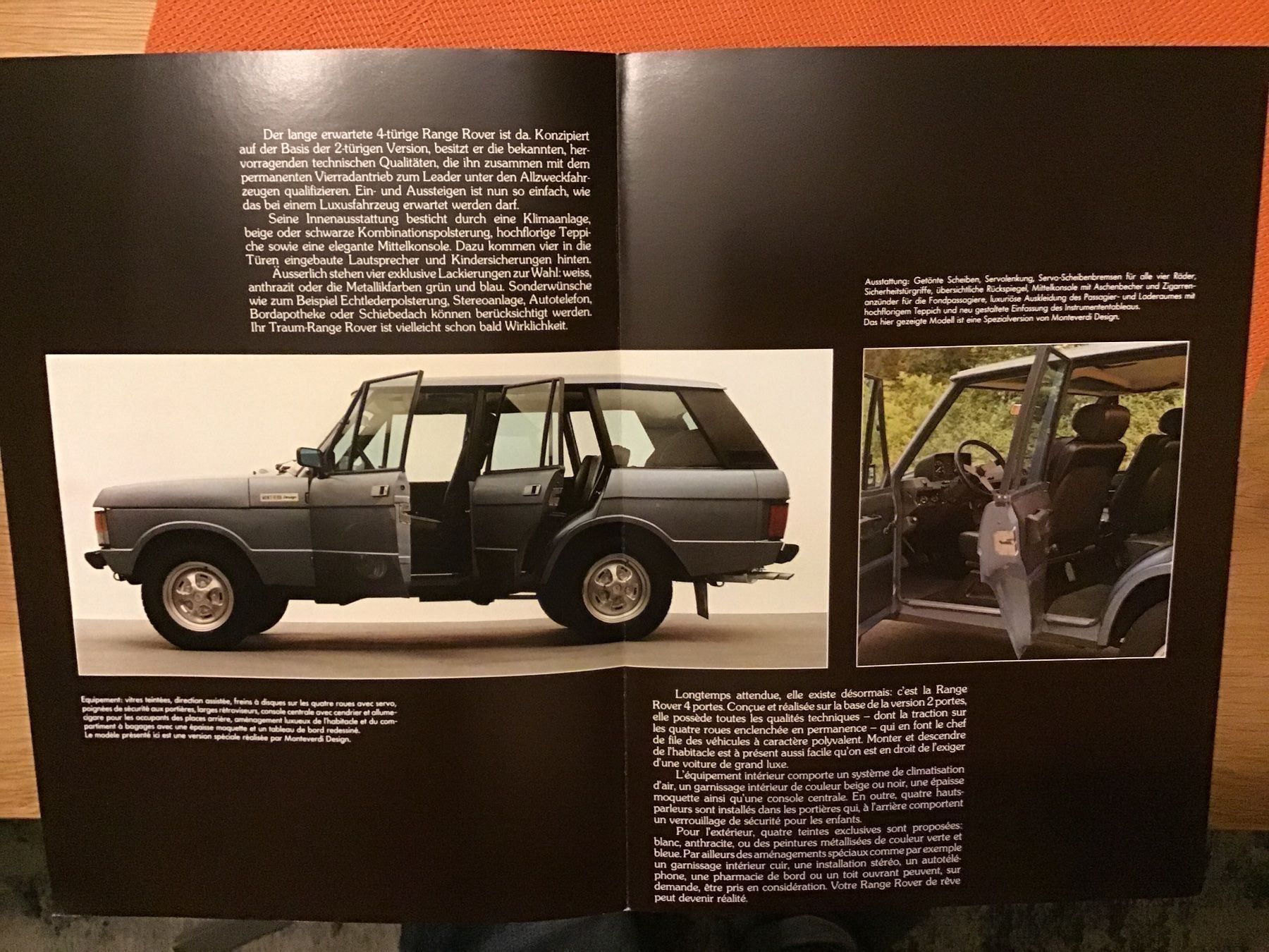 Land Rover Dokumente: Range Rover Monteverdi Faltprospekt – Gebraucht aus Scherzingen von Starseller62 1