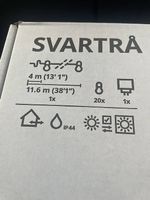 ikea SVARTRÅ Lichterkette (20), LED, schwarz/für draußen