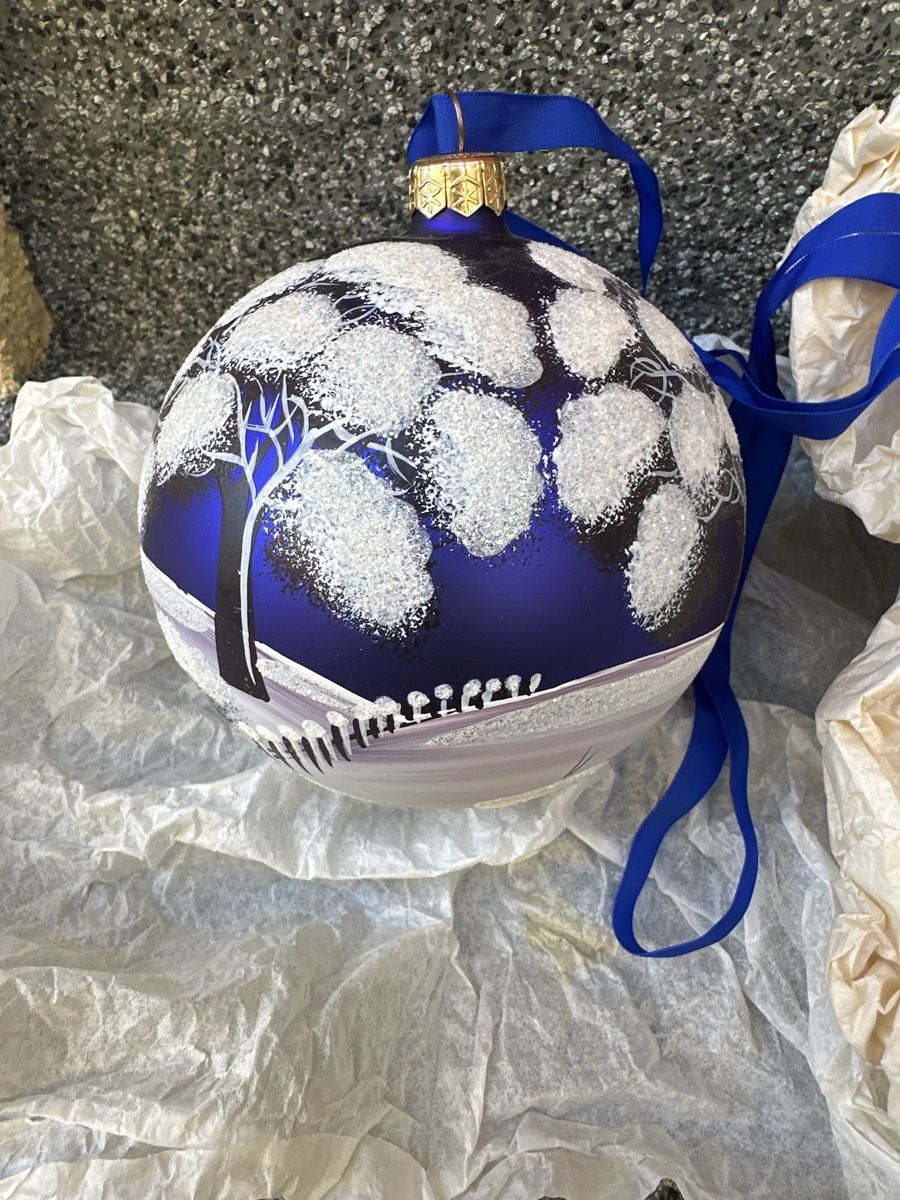 Tutte le decorazioni: 4 Handgemalte Glas Weihnachtskugeln  – Usato da Oberentfelden venduto da vilibrand 3