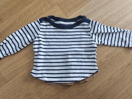 H&M Baby Shirt Gr.62, Langarm, Gestreift