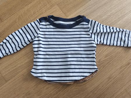H&M Baby Shirt Gr.62, Langarm, Gestreift