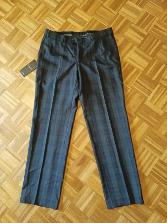 Digel Schurwolle Hose Gr 25 (UK W36 1/2S) Herren kariert Neu