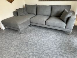 Sofa GINO Stoff Aston anthrazit dunkelgrau 184 x 258 cm
