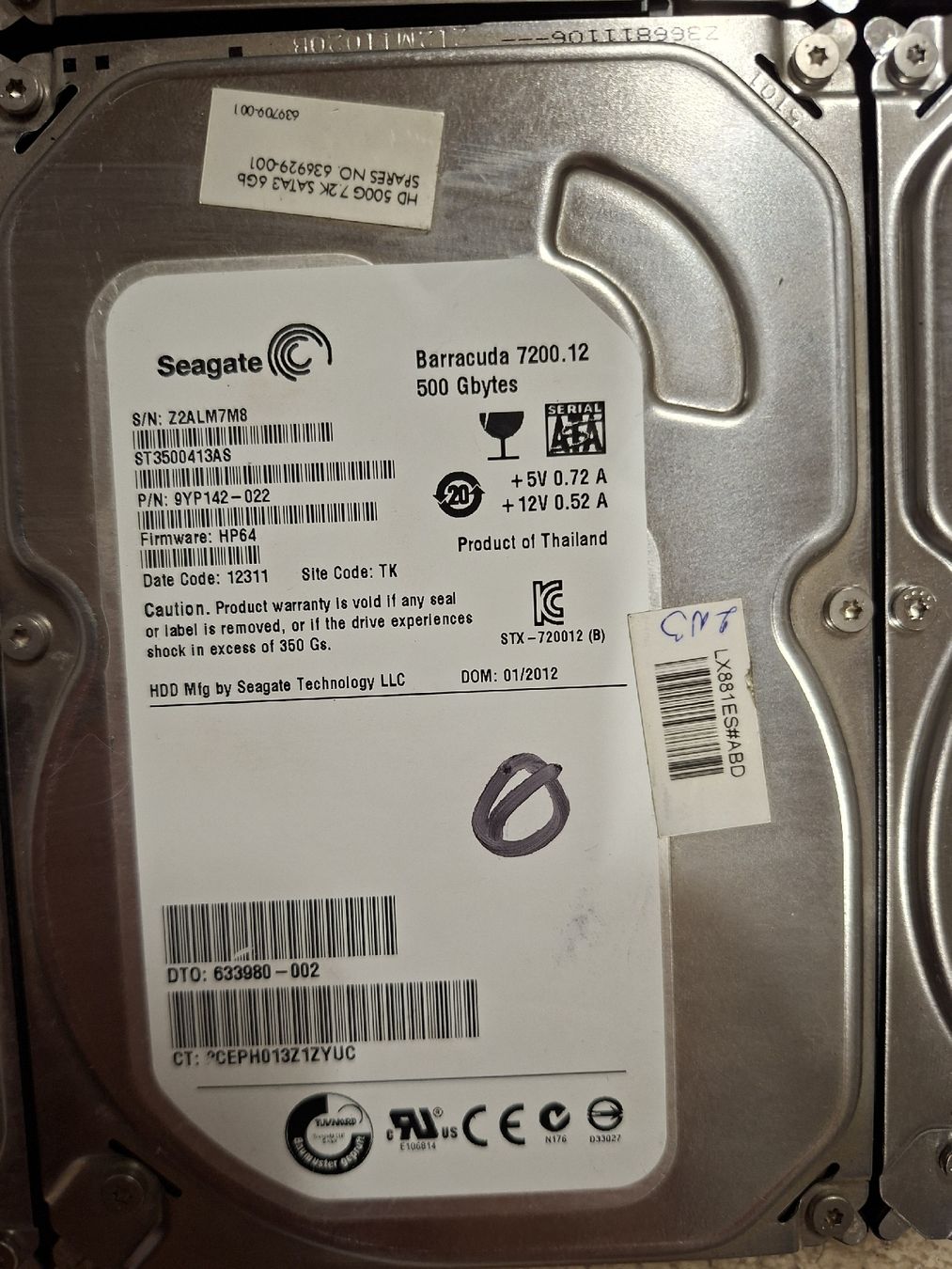 Seagate Dischi rigidi: 8 Stück Seagate Festplatten – Usato da Willisau venduto da mwi-dev 3