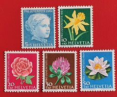 PRO JUVENTUTE SATZ 205 - 209 1964** POSTFRISCH