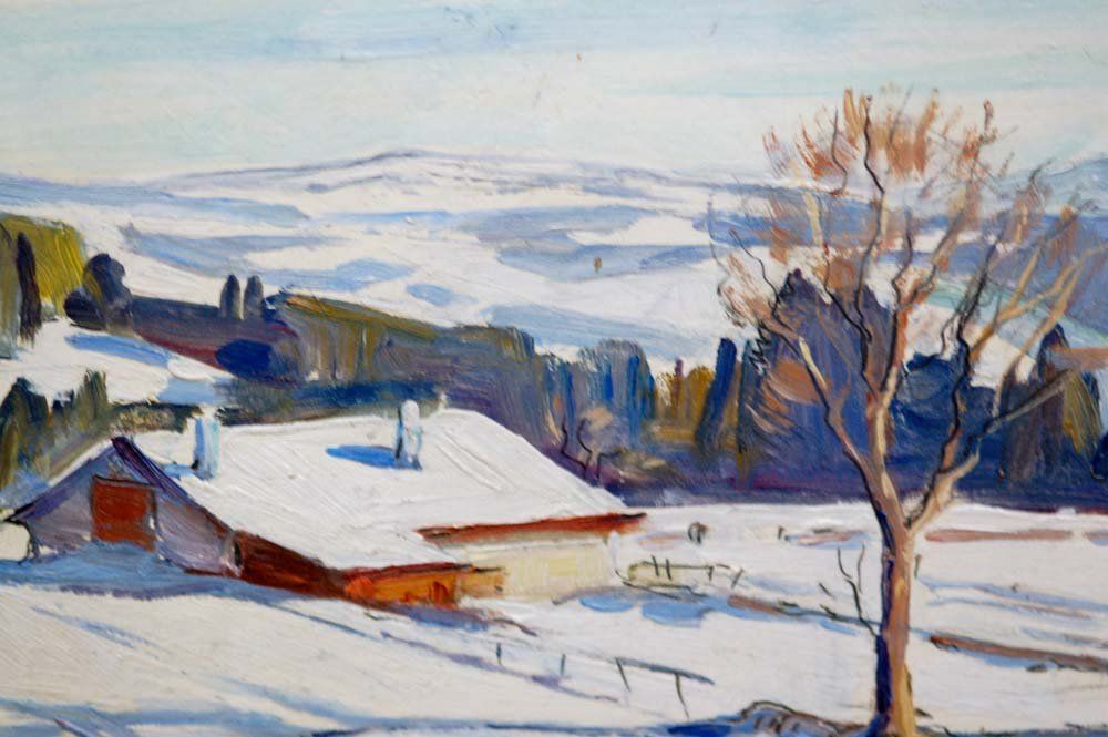 Dipinti: Winterliche Landschaft, Henri-Joseph Châtillon, 1921 – Usato da Baar venduto da Roze1 2