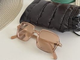 Lunettes de soleil Moncler femme rose vintage - super protec