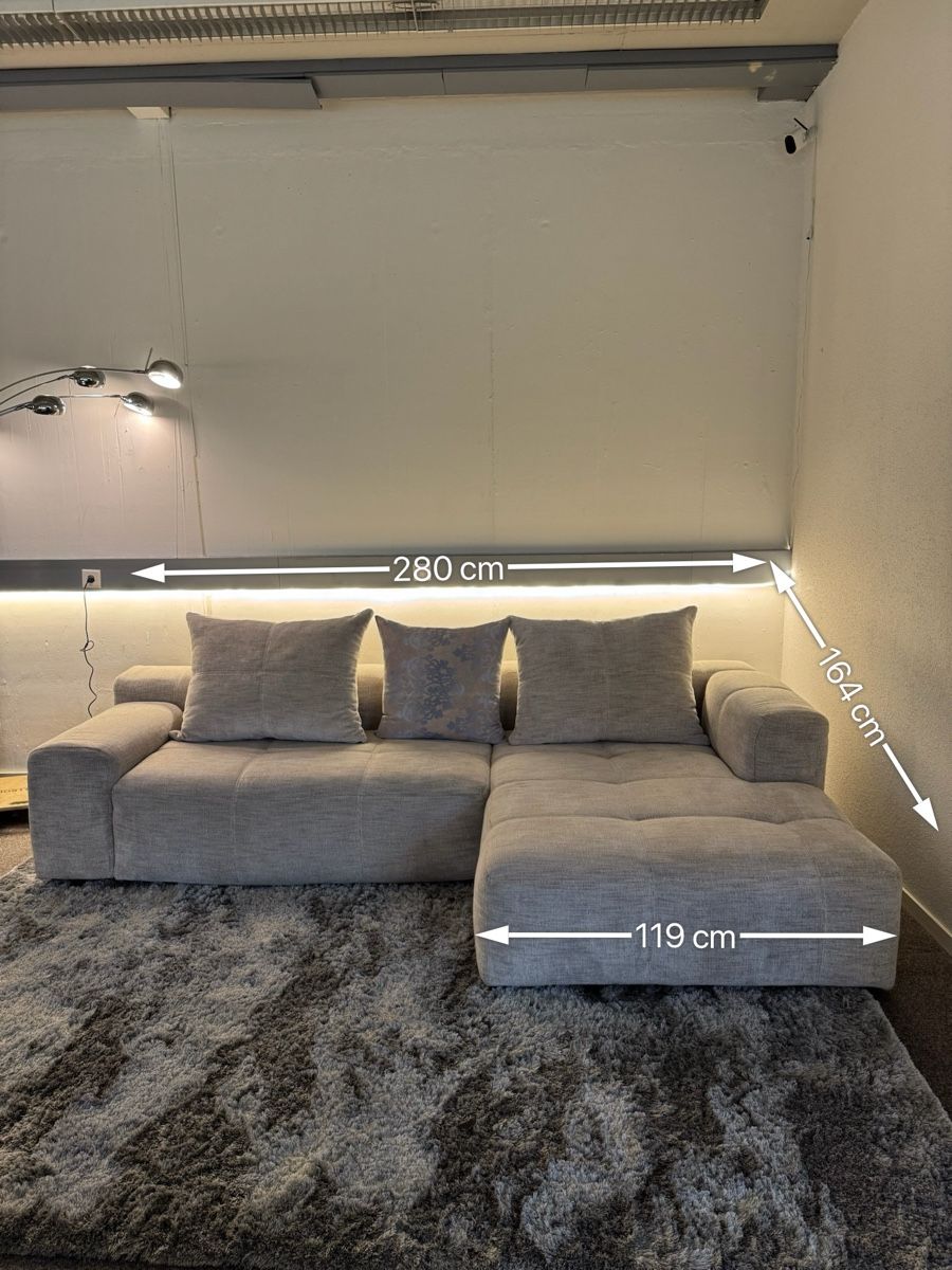 Sofas: Hellgraues Ecksofa mit Schlaffunktion – D'occasion à Fehraltorf par Sofalab.swiss 1