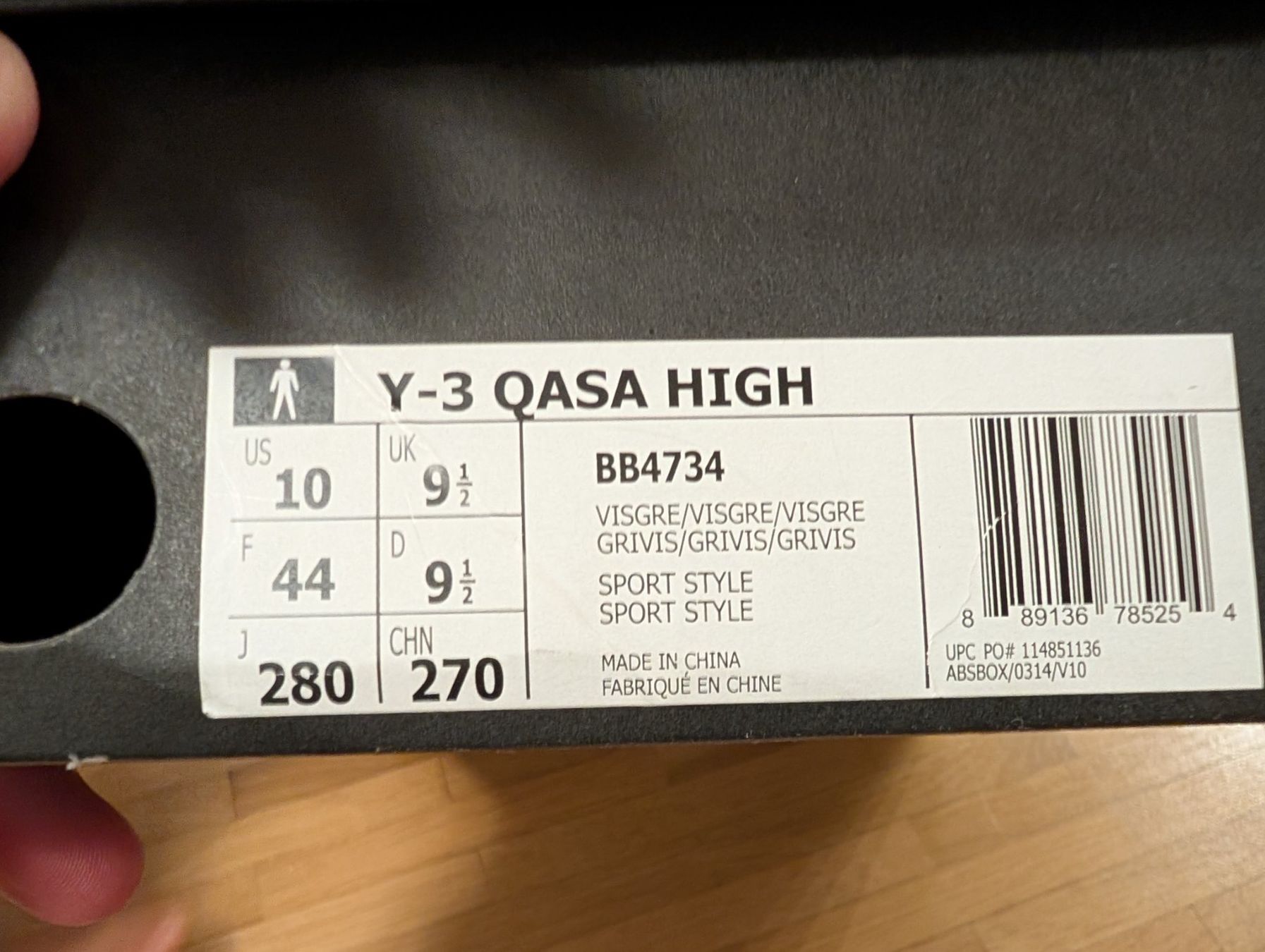 Y-3 Scarpe da uomo: Y-3 Qasa High Visa Gray Size 10 – Nuovo e nell'imballaggio originale da Dietikon venduto da jak_rs6v 2