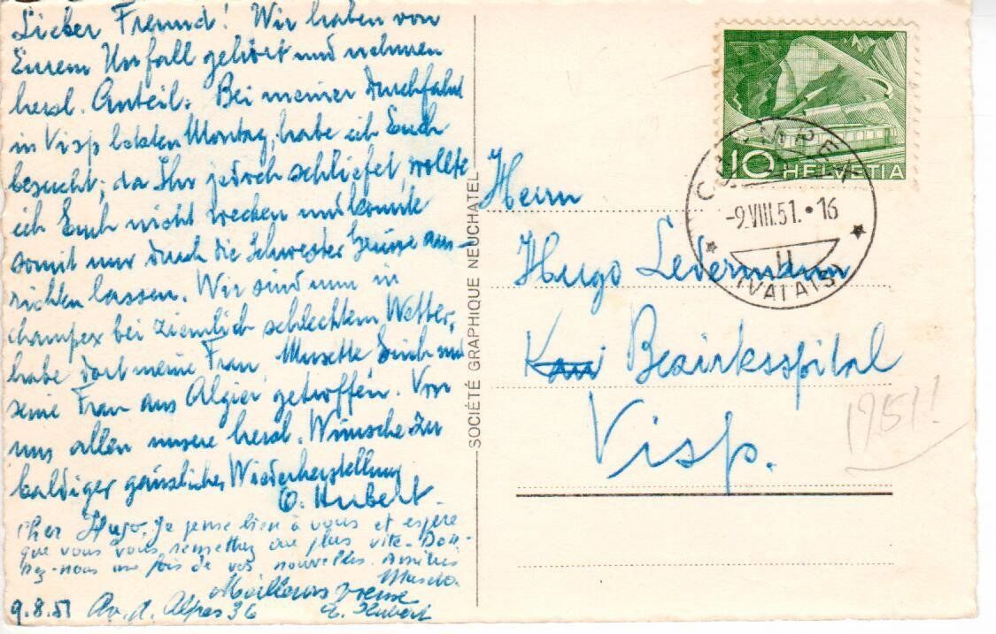 Cartes postales: Lac Champex 1951 – D'occasion à Wolhusen par Curver9 1