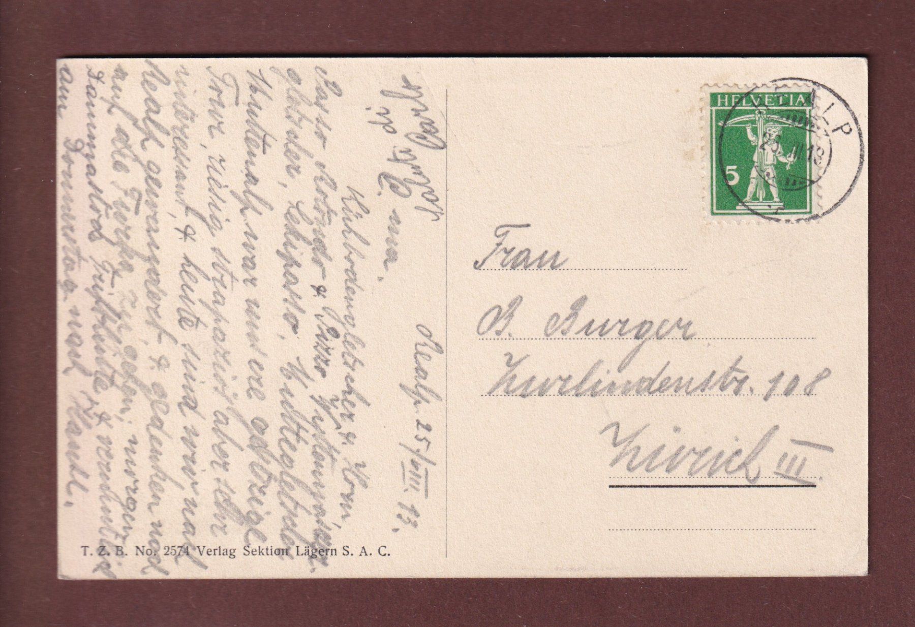 Cartes postales: Aussicht vom LECKIHORN - 1913 – D'occasion à Pully par nicecards 1