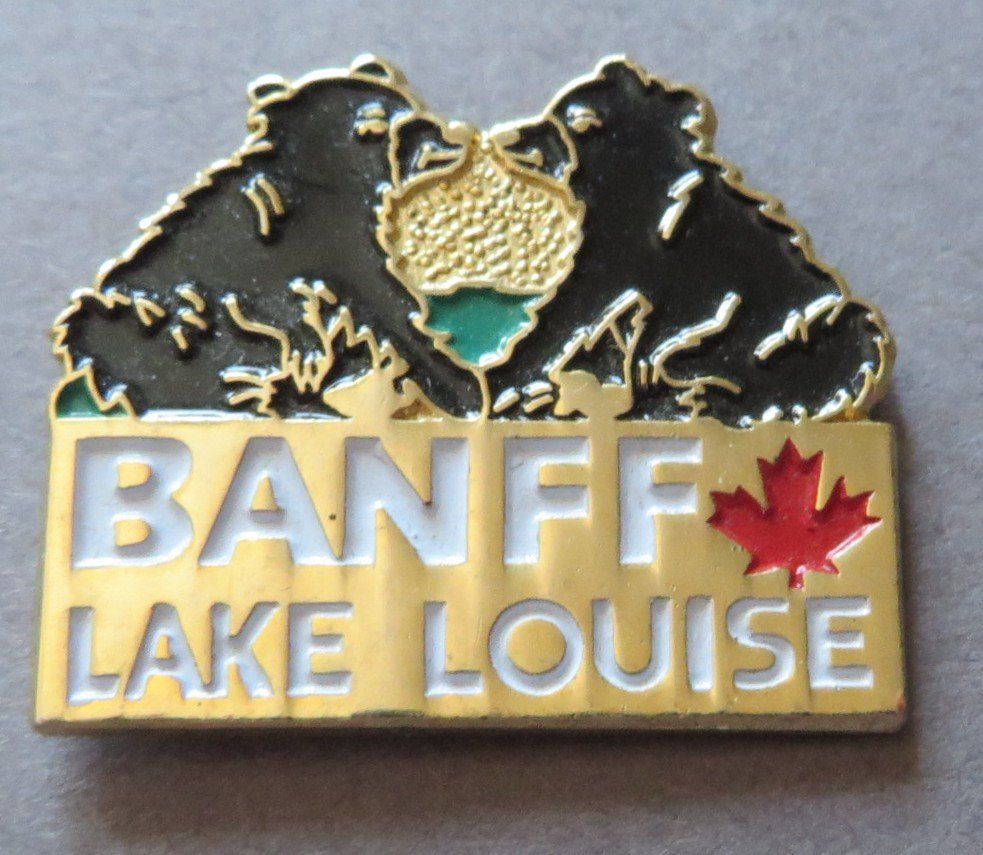 Placchette & Badge: PIN, CANADA BANFF LAKE LOUISE, BÄR – Usato da Neuhausen venduto da luckimucki