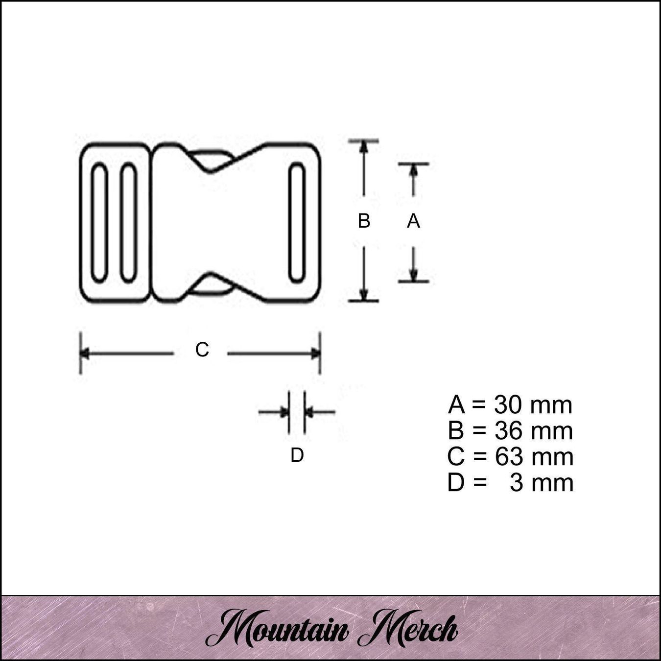 Fibbie per cinture: Steckschnalle 30 mm schwarz – Nuovo e nell'imballaggio originale da Wiesenberg venduto da mountain-merch 2
