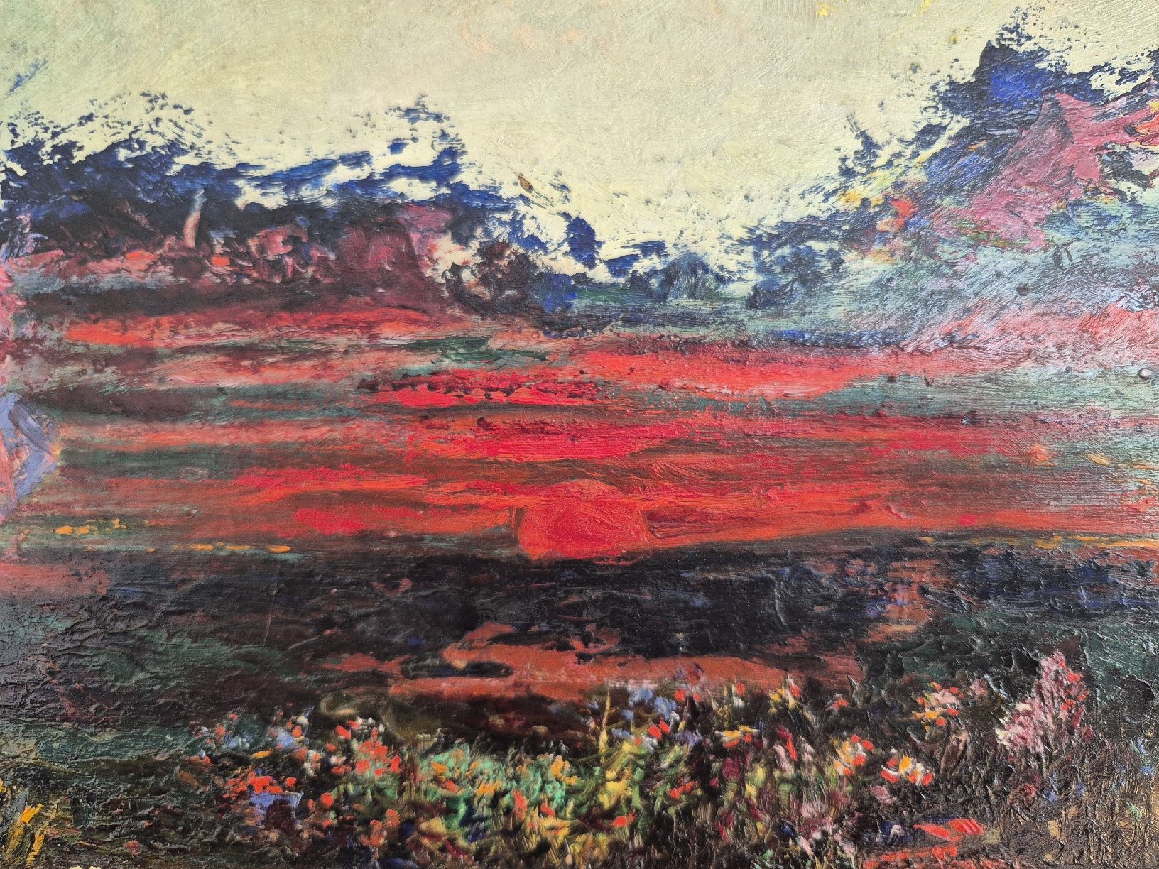 Gemälde: André Evard huile oeuvre abstraite tableau coucher de soleil – Gebraucht aus Tramelan von La_mine_d_art 4