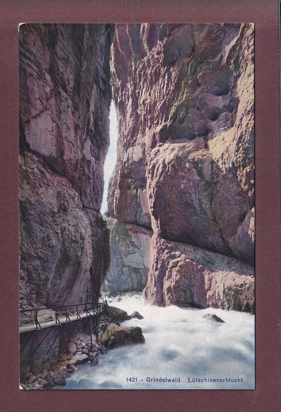 Ansichtskarten: Grindelwald - LÜTSCHINENSCHLUCHT – Gebraucht aus Pully von nicecards