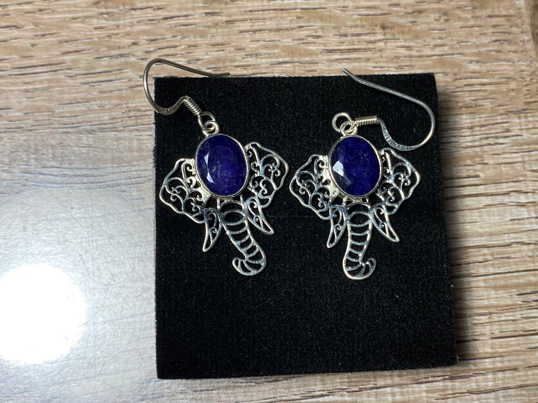 Orecchini pendenti & Orecchini a lobo: Boho Elefant Ohrringe 925 Silber natürlicher Blauer Saphir – Nuovo e nell'imballaggio originale da Laax venduto da Kiki_Kingdom3 8