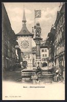 Bern, Strassenpartie mit Zähringerbrunn